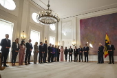 German cabinet members receive certificates of appointment at the Bellevue Palace in Berlin