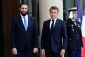 French President Macron meets Syria's President Ahmed al-Sharaa in Paris