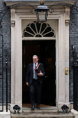 British Prime Minister Keir Starmer leaves 10 Downing Street in London