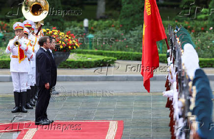 French President Macron visits Vietnam