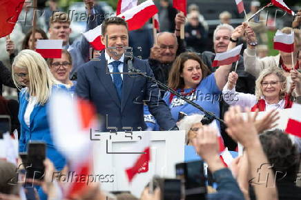 Presidential candidate Rafal Trzaskowskis campaigns in in Wloclawek