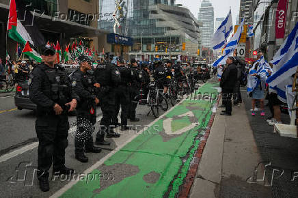 Protest outside the Israeli consulate in Toronto