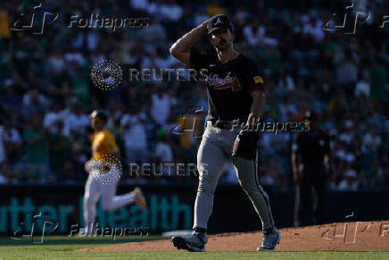 MLB: Atlanta Braves at Athletics
