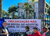 Manifestação em defesa do Hospital Geral de São Mateus