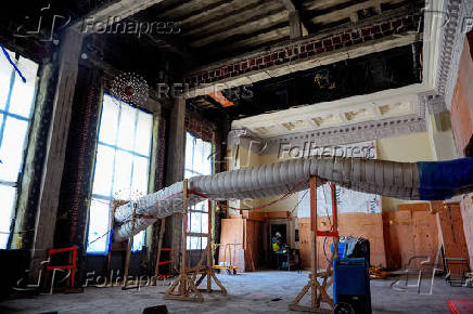 Inside the renovation of the federal reserve building, in Washington, D.C