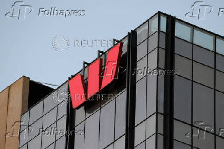 FILE PHOTO: A view of the Westpac Banking Corp. logo in Melbourne